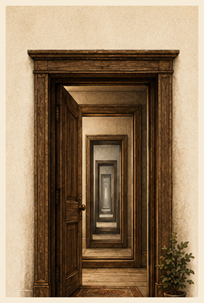 Illustrated doorway for Substance, Risk & Return Loops
