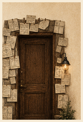 Illustrated doorway for Hoarding & Saving Loops